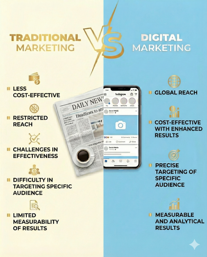 Traditional Marketing vs Digital Marketing